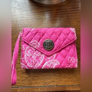 Vera Bradley Fuchsia Quilted Wristlet